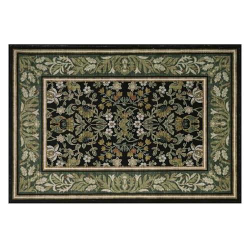 GarveeHome Christmas Rugs 2x3 Non Slip Washable Entryway Rug, Green Black - color: Green Black, size: 2' x 3' (Rectangular)