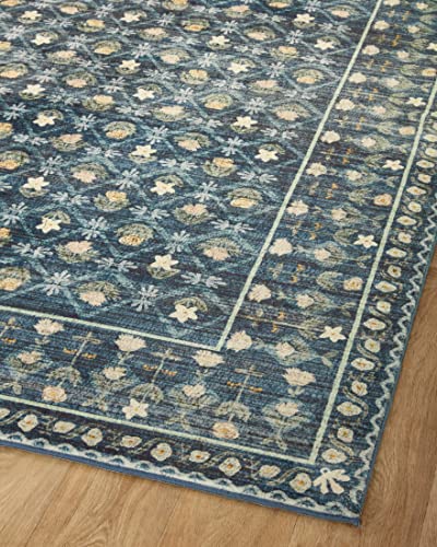 Loloi Rifle Paper Co Eden Lattice Indigo 2'-6" x 9'-6" Runner Rug - color: Lattice Indigo, size: 2'6" x 9'6" (Rectangular)