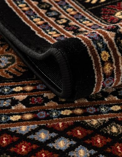 Rugs.com Bokhara Collection Rug – 2x3 Black Medium-Pile Rug Perfect for Entryways, Kitchens, Breakfast Nooks, Accent Pieces - color: Black, size: 2' x 3'
