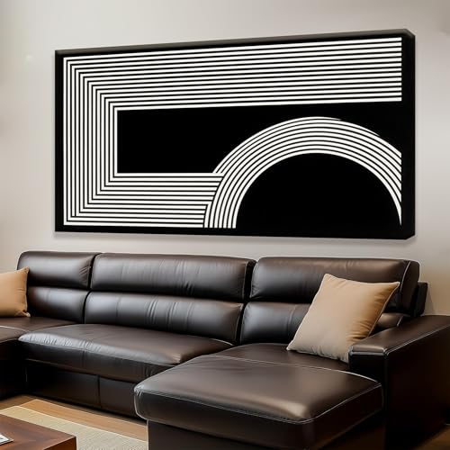 TAIJXAGSG Canvas Art Wall Decor Modern Line Art Prints Black And White Abstract Art Print Painting Modern Artwork Decorations For Living Room Pictures For Bedroom Office Home Wall Decor 24 X 48 In - color: black white, size: 48"L x 24"W