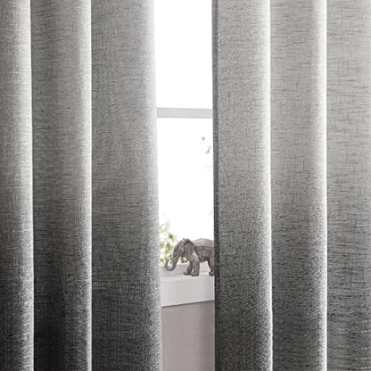Ombre Pinch Pleated Semi Sheer Curtain, 40"Wx108"Lx2, Cream White to Grey - color: Grey/Pinch Pleat, size: 40"W x 108"L (Pack of 2)
