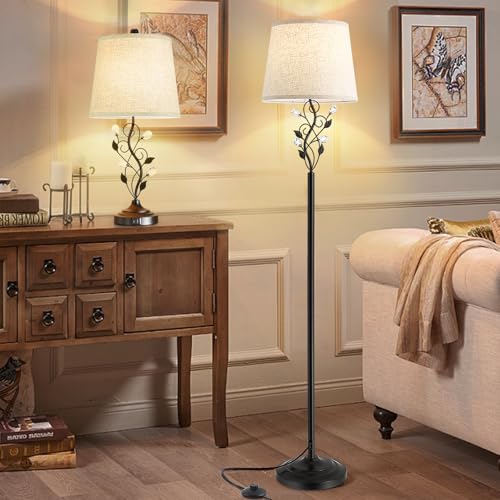 Sheetea 65’’ Floor Lamp for Living Room, Farmhouse Standing Lamp, Black - color: Black