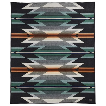 Pendleton Jacquard Unnapped Twin Blanket, 64 x 80 in, Heirloom Virgin Wool - color: Multicolor, size: Twin (64" x 80")