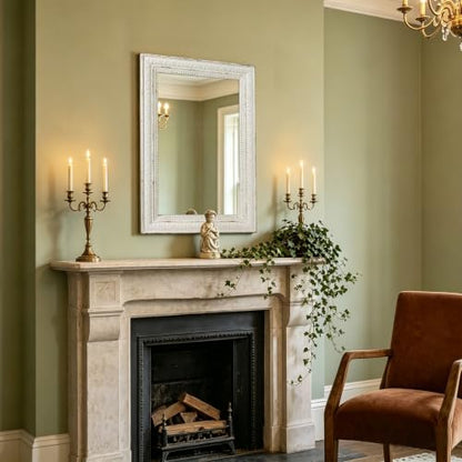 Large Vintage Mirrors for Wall 24 x 36 inches, Distressed White