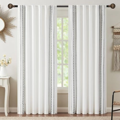 Brown Curtain Rod 48-84 Inch Heavy Duty Branch Leaf Finial - color: Brown, size: 48-84"