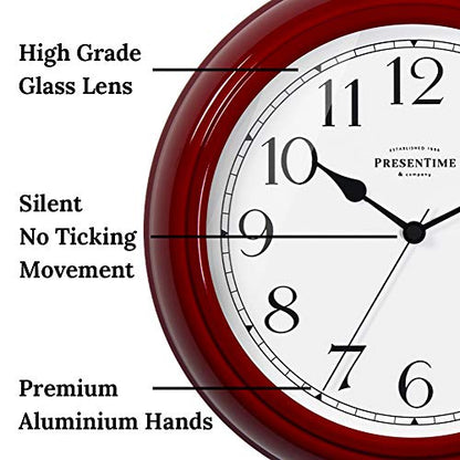 Presentime Chic Home Collection 10" Molly Clock - color: Red