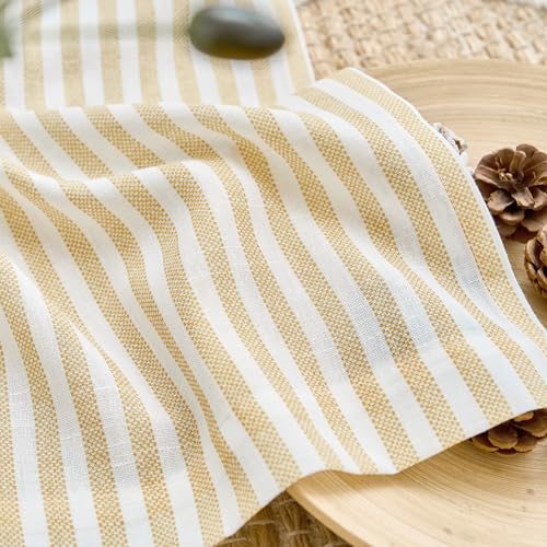 jinchan Linen Boxter Stripe Valances for Window 50 x 16 inch,Yellow,1 Panel - color: Boxter Stripe | Mustard Yellow on Linen, size: 50"W x 16"L (Pack of 1)