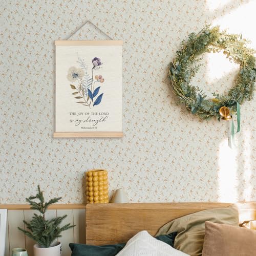 Supwhd Christian Wall Decor, the Joy of the Lord is My Strength Bible Verses Wall Decor, Scripture Wall Art for Bedroom Living Room Office 12x16 - color: Nehemiah 8:10, size: 16"L x 12"W