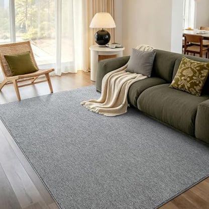 4x6 Grey Area Rug Washable Non-Slip Soft Thin for Bedroom Living Room - color: 09 Grey, size: 4' x 6' (Rectangular)