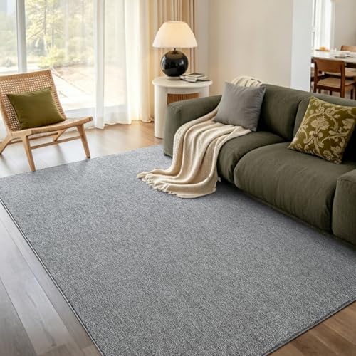5x7 Grey Area Rug Washable Non-Slip Soft Thin for Living Room Bedroom - color: 09 Grey, size: 5' x 7' (Rectangular)