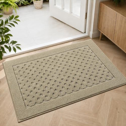 Dirt Trapper Door Mat 20"x 32", Non-Slip Entryway Rugs, Beige - color: Beige, size: 20" x 32"