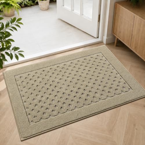 Dirt Trapper Door Mat 20"x 32", Non-Slip Entryway Rugs, Beige - color: Beige, size: 20" x 32"