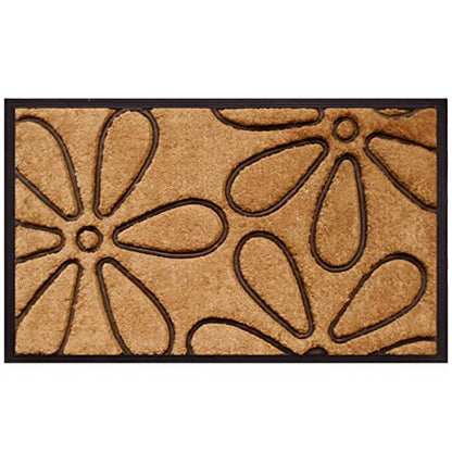 Calloway Mills 10016 Flowers Coir and Rubber Heavy-Duty 18" X 30" Doormat - color: Flowers