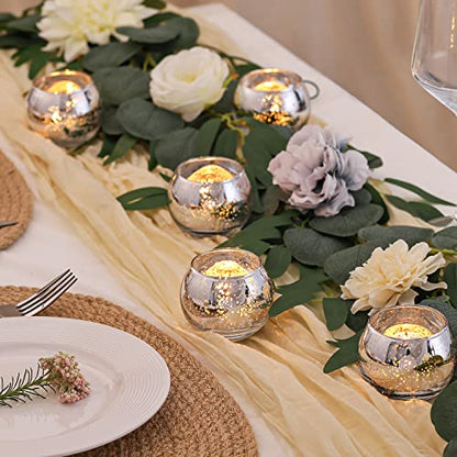 Volens 24PCS Silver Votive Candle Holders for Table Centerpieces - color: Silver, size: 24 PACK