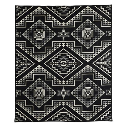 Pendleton Jacquard Unnapped Twin Blanket, 64 x 80 in, Heirloom Virgin Wool - color: Oxbow, size: Twin (64" x 80")