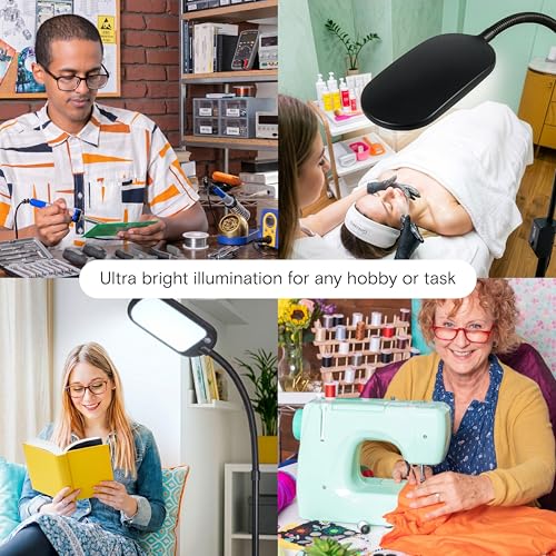 Brightech Litespan Slim LED Floor Reading Lamp - Tall with Adjustable Gooseneck, Dimmable for Living Rooms, Offices & Bedrooms - Black - color: Black