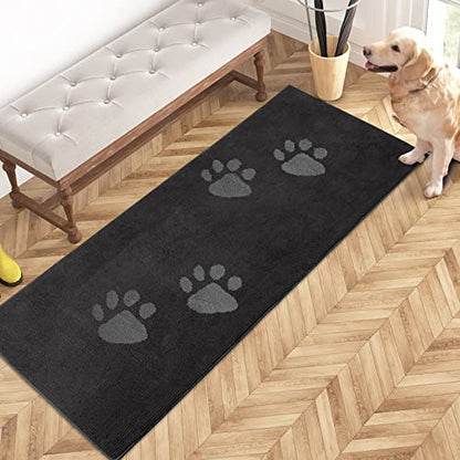 PURRUGS Hallway Runner Rug, 24" x 59", Charcoal - color: Charcoal, size: 24" X 59"