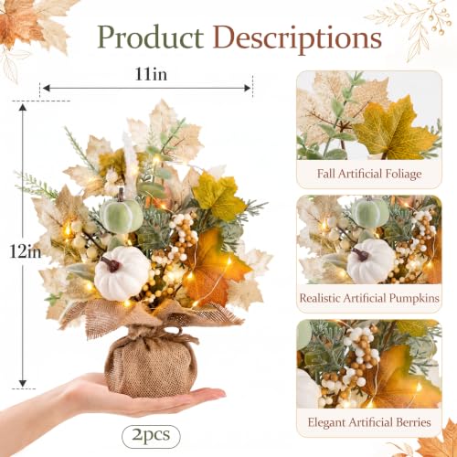 Fall Thanksgiving Table Decorations, Centerpieces for Tables, 2 Pack - style: Fall Thanksgiving Decor (2 Pcs)