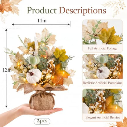 Fall Thanksgiving Table Decorations, Centerpieces for Tables, 2 Pack - style: Fall Thanksgiving Decor (2 Pcs)