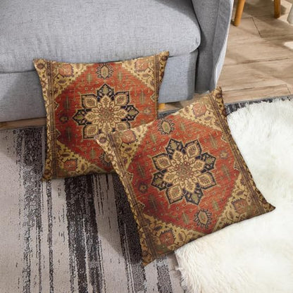 Britimes Throw Pillow Covers Set of 2, 18 x 18 Inch, Kilim Aztec - color: Ethnic Tribal 26, size: 18" x 18" (Pack of 2)