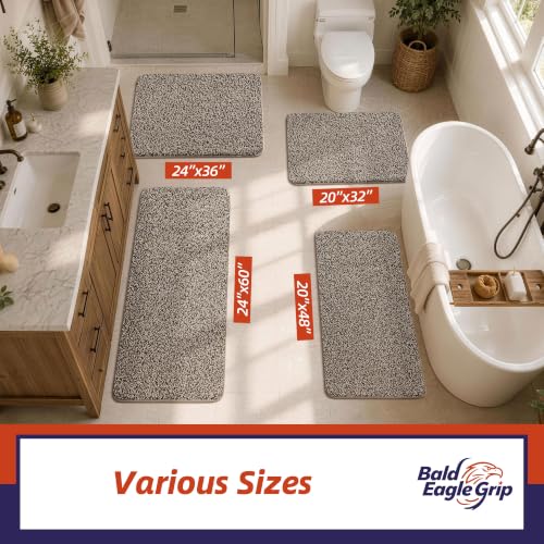 Bath Mat for Bathroom Floor 48'' x 20'',Soft Nonslip Bathroom Rug,Taupe - color: Taupe, size: 20'' X 48'' (Rectangular)
