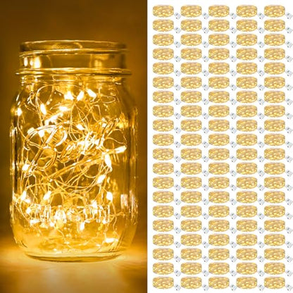 btfarm 100 Pack Fairy Lights Battery Operated Twinkle Lights with 3 Modes - color: Warm White, size: 100 Pack