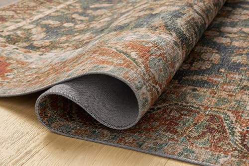 Loloi Chris Loves Julia Jules Ocean/Spice 2'-6" x 12'-0" Runner Rug - color: Ocean / Spice, size: 2'6" x 12' (Rectangular)