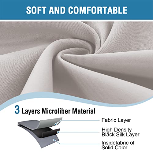H.VERSAILTEX Doorway Curtain Blackout Closet Door Curtain Room Divider Window Treatment Curtain for Bedroom Thermal Insulated Privacy Drape Soundproof Grommet, 42 x 80 inches, 1 Panel, Stone - color: Stone, size: 42"W x 80"L (Pack of 1)