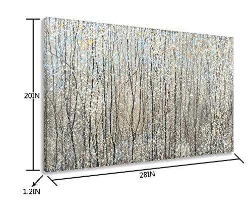 Yihui Arts Abstract Tree Canvas Wall Art - Brown Forest Paintings with Gold Foil - Modern Landscape Pictures for Living Room Bedroom Bathroom Decor - color: Abstract Tree, size: 28"L x 20"W