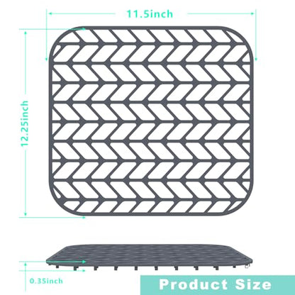 AWOKE Sink Protectors for Kitchen Sink - 12.25" x 11.5" Sink Mat - size: 12.25 x 11.5