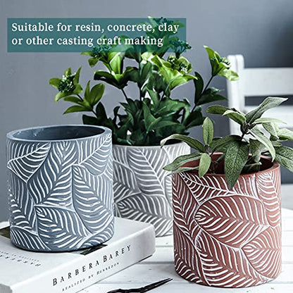 2PCS Large Resin Molds Silicone, Concrete Planter Mold, 2.95" Project Inner Diameter, Cylinder Organizer Container Jar Succulent Flower Pot Plaster Clay Craft Making Kit Resin Supplies - color: 2x Cylinder Pot-B