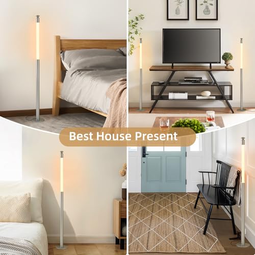 Modern LED Corner Floor Lamp, Slim Minimalist Floor Lamp