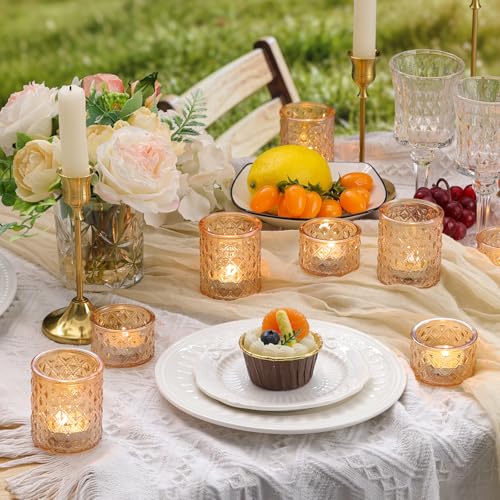 36 Pcs Assorted Gold Votive Candle Holders, Gold Tea Lights Candles Holders - color: Gold