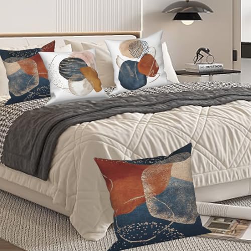 Abstract Boho Pillow Covers Minimalism Geometric 20x20 Set of 4 - color: Abstract 1, size: 20" x 20" (Pack of 4)