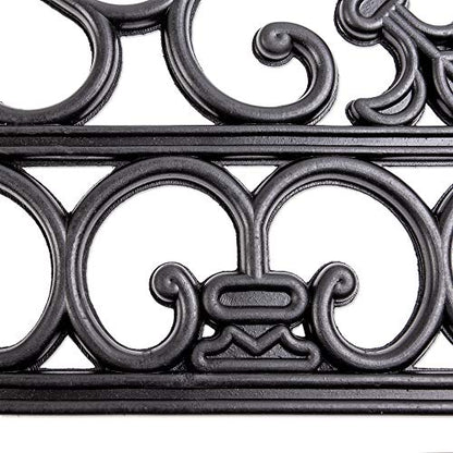 DII High Traffic All-Weather Rubber Doormat, 18x30, Natural Wrought Iron - color: Natural Wrought Iron, size: 1'6" x 2'6" (Rectangular)