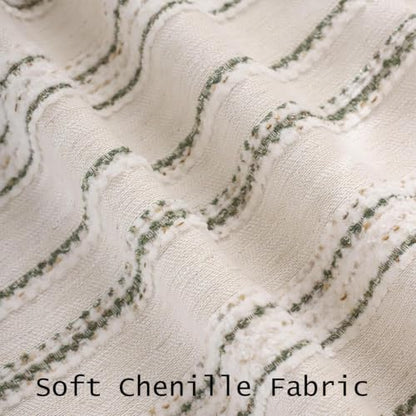 Boho Jacquard Throw Pillow Covers 20x20 Inch Set of 2 Beige Green - color: Beige+green, size: 20" x 20" (Pack of 2)