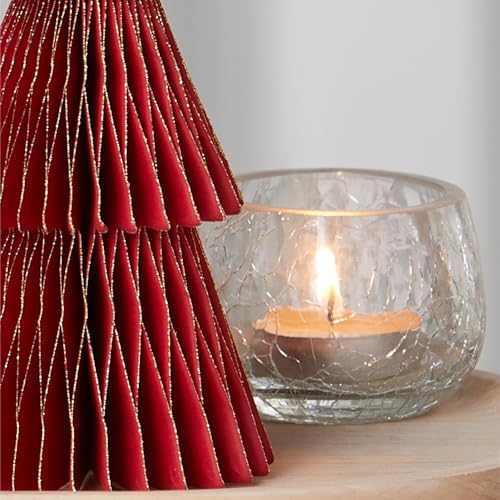 Your Heart's Content Set of 3 Red Honeycomb Paper Trees (Medium Set 3 Red) - color: Medium Set 3 Red
