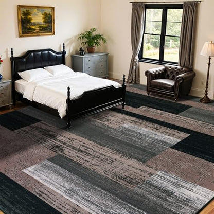 LIANLAM 10x12 Washable Area Rugs for Living Room & Bedroom(10x12,Chocolate) - color: Chocolate, size: 10' x 12' (Rectangular)