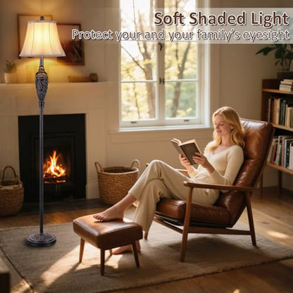 Sheetea 65’’ Floor Lamp for Living Room, Farmhouse Standing Lamp, Bronze - color: Bronze