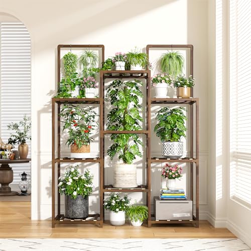 EnHomee 47.6" H Plant Stand, Indoor Outdoor Stand for Living Room Patio