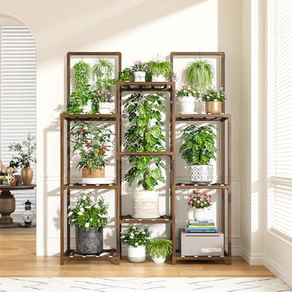 EnHomee 47.6" H Plant Stand, Indoor Outdoor Stand for Living Room Patio