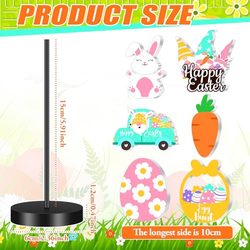 DoubleFill 6 Pcs Easter Decoration for Home Table Centerpieces - style: Easter