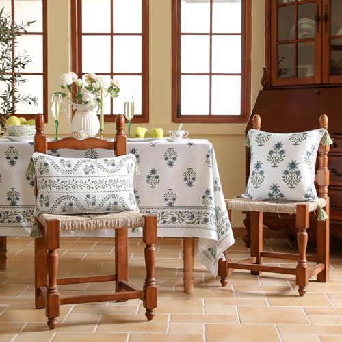 ISAENNE Designer Printed Rectangle Throw Pillow Cover,Set of 2,20"x12" - color: Mosella D, size: 20" x 12" (Pack of 2)