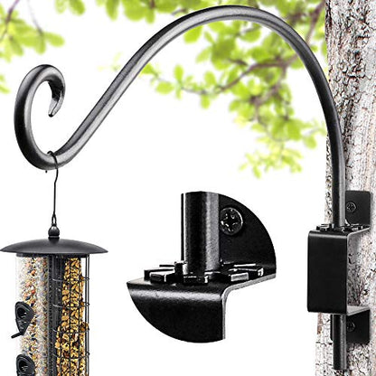 AJART Bird Feeder Hanger Outdoor: 16" Swivel Heavy Duty Wall Mount Bracket - color: A-1PCS, size: 16 Inch