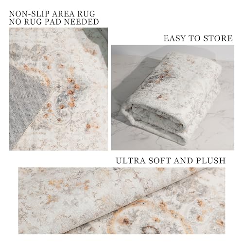 Washable Runner Rug 2x8,Long Boho Rug Runners for Hallways - color: Beige, size: 2'x8'