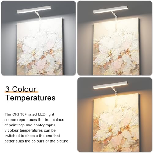 12" LED Picture Light Plug in, 4W Nickel Art Light - color: Nickel, size: 12 inch