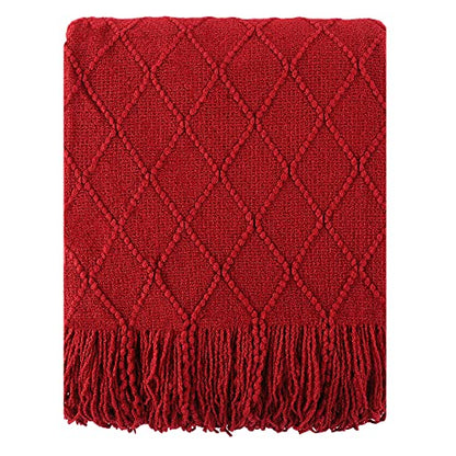 BATTILO HOME Christmas Red Throw Blanket for Couch, 52"x80" - color: Red, size: 52 x 80 in.