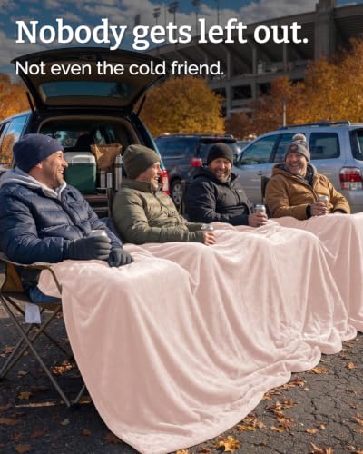 Fleece Blanket Oversized King - Ultra-Soft Warm Flannel Blanket - Rosewater - color: 16 - Rosewater, size: Oversized King (120" x 120")