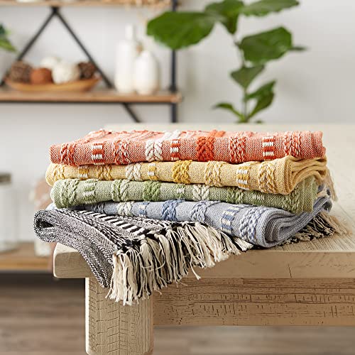 DII Braided Stripe Table Runner, 15x72 with 2.5" Fringe, Honey Gold - size: 15x72" (15x77", Fringe Included)