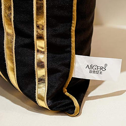 Avigers Throw Pillow Cover 20 x 20 Inch, Black, Velvet, Hidden Zipper - color: Black, size: 20" x 20" (Pack of 1)